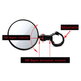 Universal 360 Rotate Adjustable Bicycle Rearview Handlebar Wide-angle Convex Mirror Cycling Rear View Mirror, View Mirror